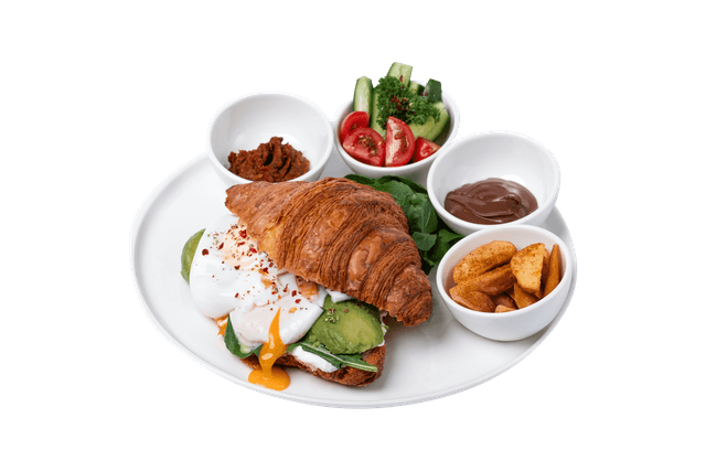 Poşe Yumurtalı Kruvasan Kahvaltı